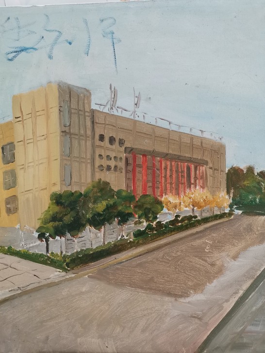 名家纯手绘风景油画作品，这幅是国展上的参赛...