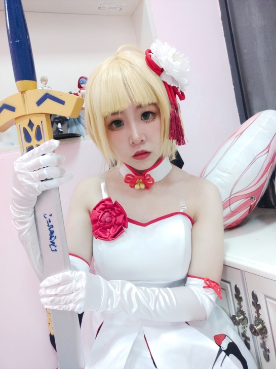 绝色漫家saber仙鹤花嫁L码 有道具