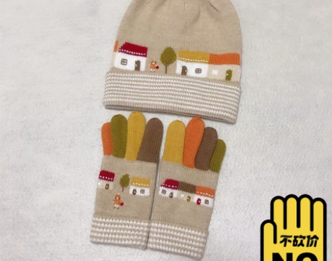 familiar 帽子 手套 套出 帽子头...