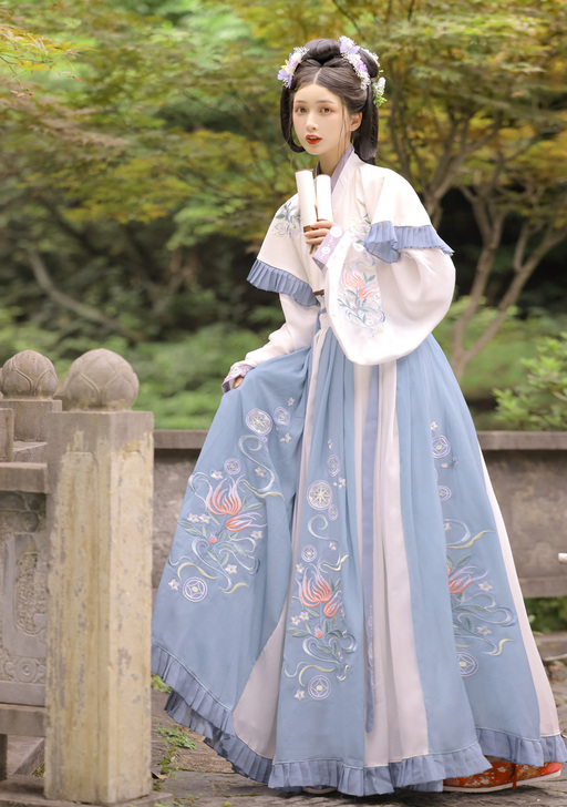 玉术正品汉服女妙菡原创晋制齐腰交领襦裙秋冬...