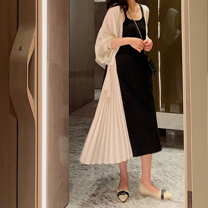 连衣裙2019新款夏公子女气质显瘦韩版拼接...