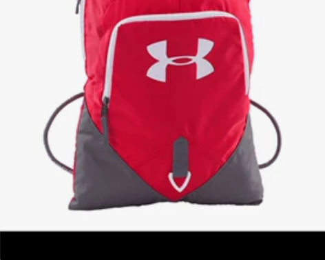 安德玛 抽绳运动背包，红色，个人闲置。 感...