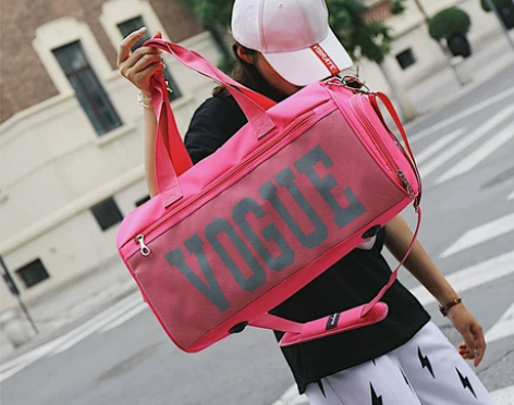 健身包干湿分离女运动包潮男防水游泳包鞋位训...