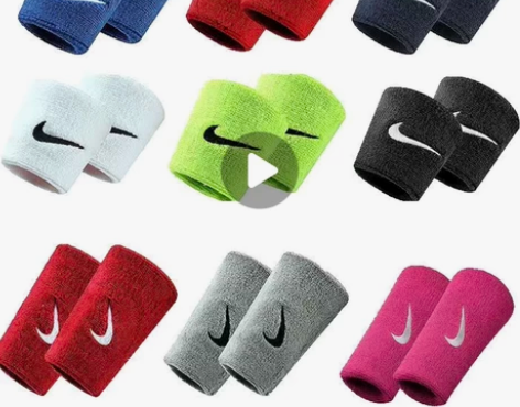 耐克运动护腕男女扭伤健身纯棉吸汗篮球马拉松...