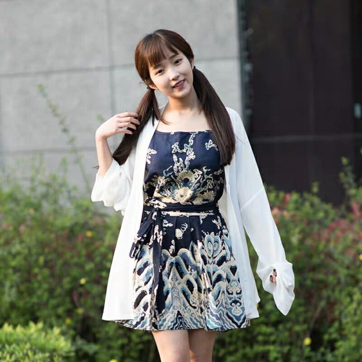 她说汉家衣裳御水三件套汉元素改良汉服逐鹿褙...