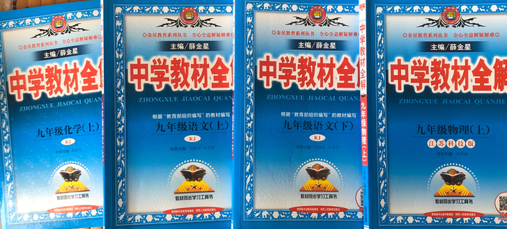 【出】人教版中学教材全解四本