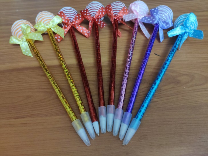 全新 韩国创意文具 时尚可爱蝴蝶结毛绒笔毛...