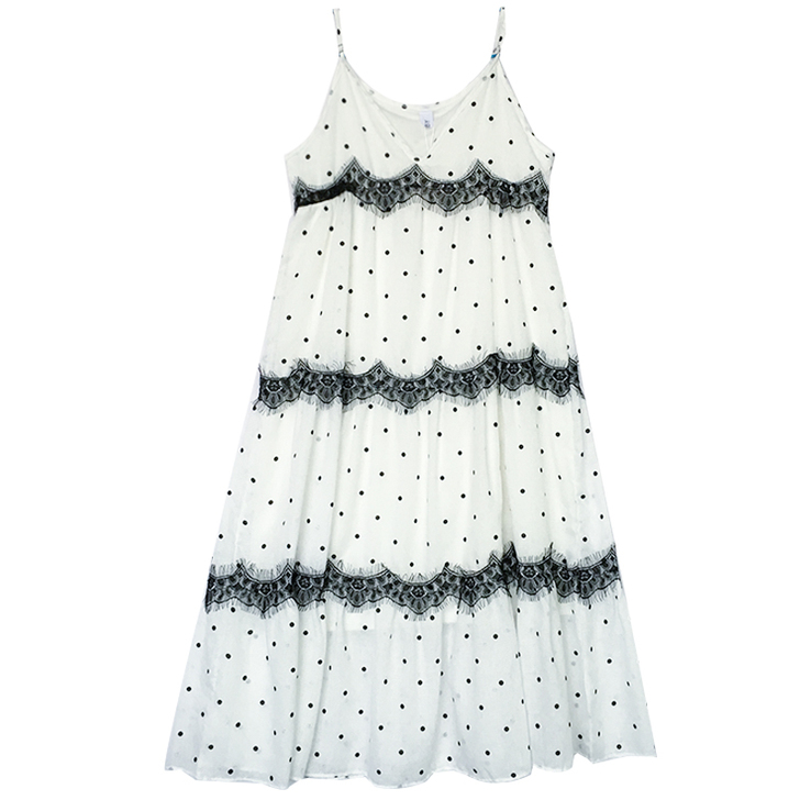 波点吊带裙女夏2018新款港味复古韩版学生...