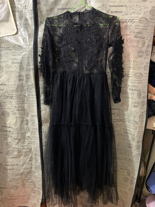 连衣裙礼服小黑裙名媛小香风蕾丝