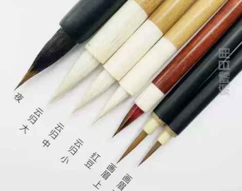 水彩勾线刻画上色兔毫国画白描工笔