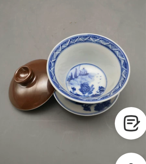 【库存厂货  喝茶利器】 单色釉酱釉内手绘...