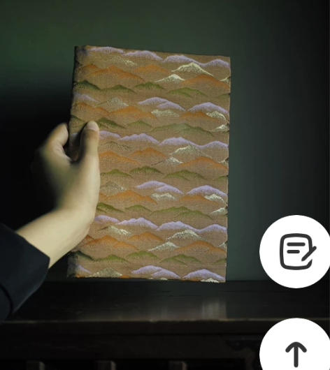 日本中古西阵织锦织山纹御念珠袋。 非常精美...