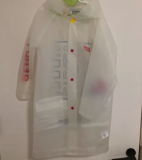 加可儿童雨衣幼儿园宝宝长款书包位吃豆人透明...