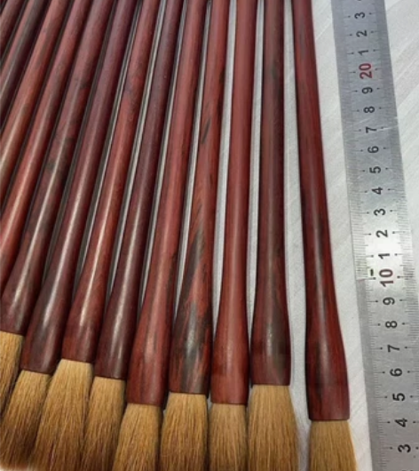 新出印度小叶紫檀工艺毛笔，纯手工配纯黄鼠狼...