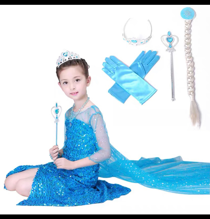 冰雪奇缘2 艾莎公主礼服 演出服 cos礼服