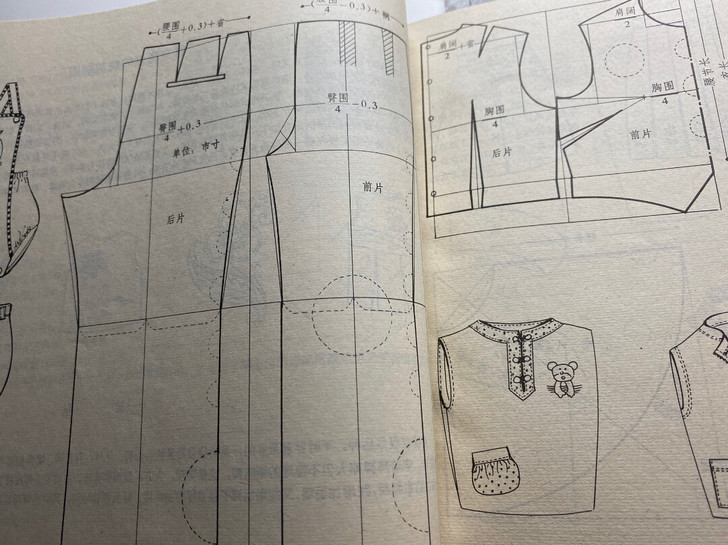81年儿童服装裁剪花样设计裁缝图册
