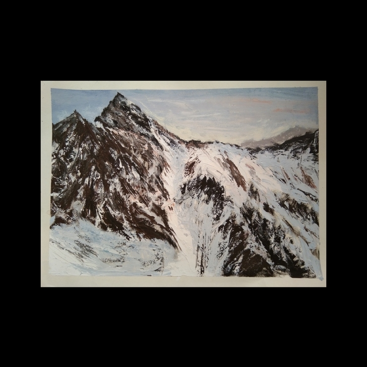 出两张水粉画，原创作品，2k  未装裱