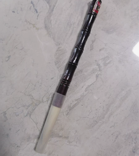 老毛笔 山羊毛 木头杆的 啥木头的不认识 ...