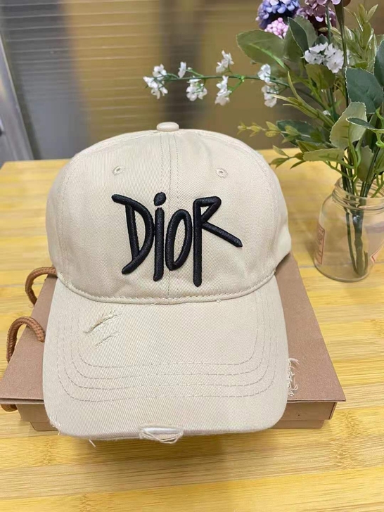 迪奥dior棒球帽男休闲百搭字母时尚硬顶街...