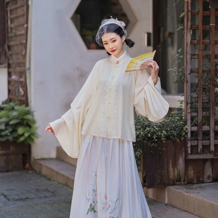 陌雨阁原创汉服［朝花］明制一套（上衫＋下裙)