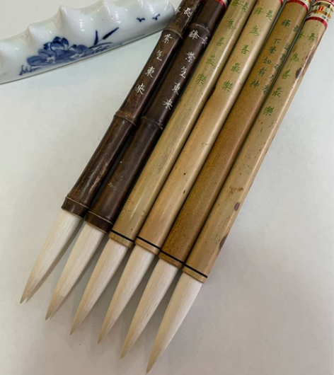 善琏湖笔遗留（羊毫长锋）6支同出400 笔...
