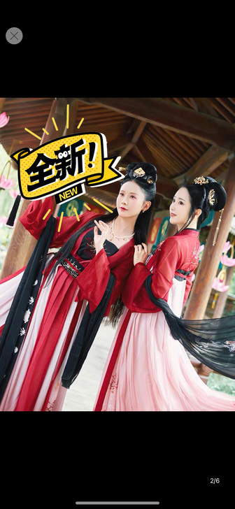 【赤花颜】花朝记原创汉服刺绣彼岸花姐妹款齐...