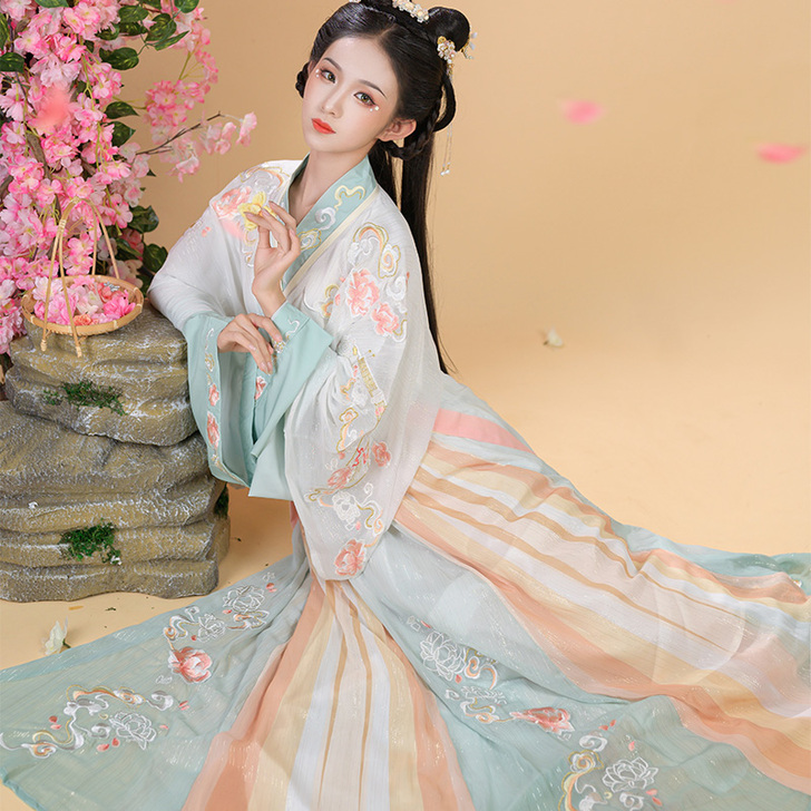 青柠 墨子研原创汉服女中国风晋制齐腰 三件...