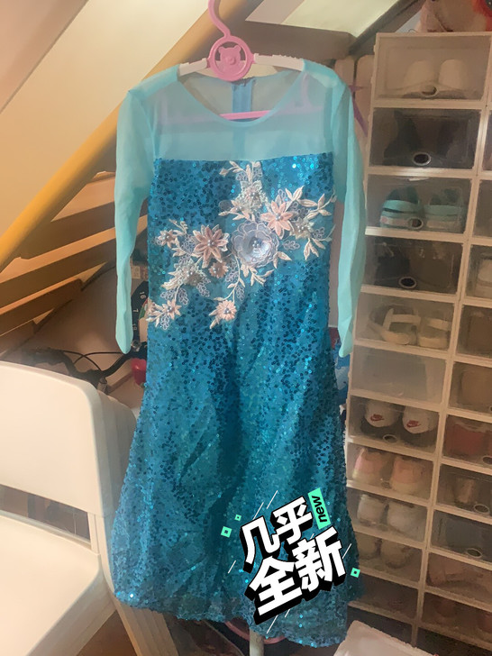 爱莎演出服 cos服 女童 爱莎裙 角色扮...