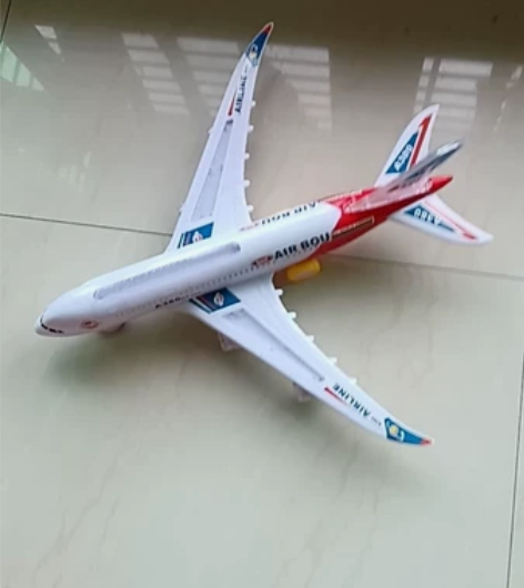 大号万向飞机空中巴士儿童电动玩具飞机模型声...