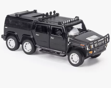 六轮悍马仿真合金车1/32带灯光音效模型汽...