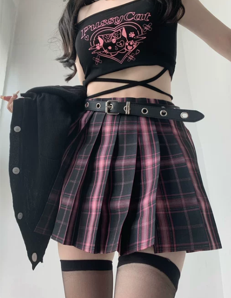 小辣猫哥哥家原创正版黑粉格jk制服甜酷辣妹...