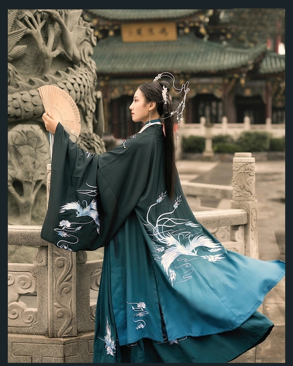 淘宝正版青竹苑家朱雀灵汉服，交领男女都可穿...