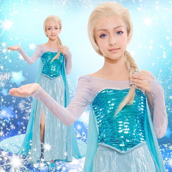 冰雪奇缘艾莎皇后cos童装