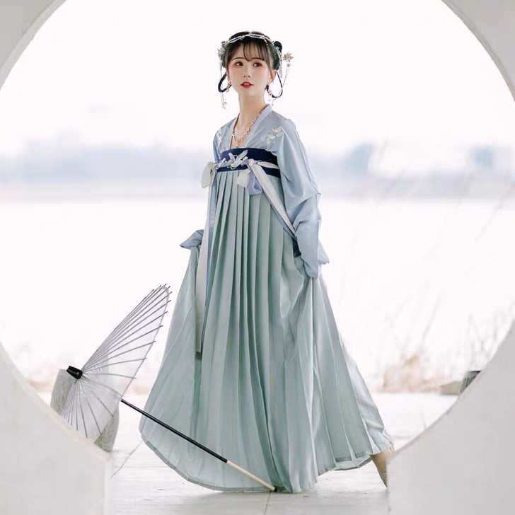 【流烟昔泠-临安】春夏传统汉服女装银杏飞鹤...