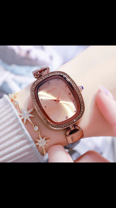 闲置新品，法国风情皮带女士手表