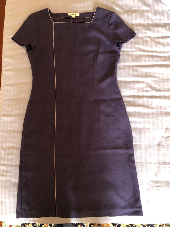 连衣裙，青紫色，98新，L号，胸围/腰围/...