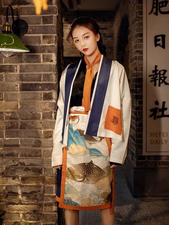 【深屿】花朝记原创汉服 海错图汉元素短长裙...