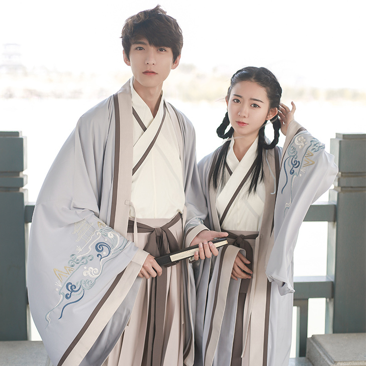 包邮【流烟昔泠-白泽】传统汉服原创设计刺绣...