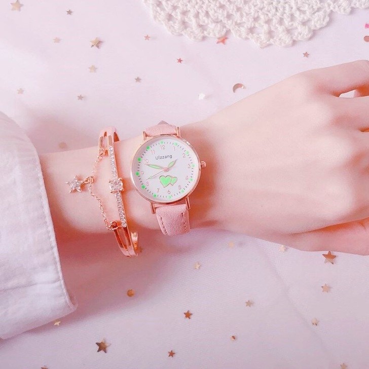 手表女ins风学生韩版简约气质小清新防水夜...