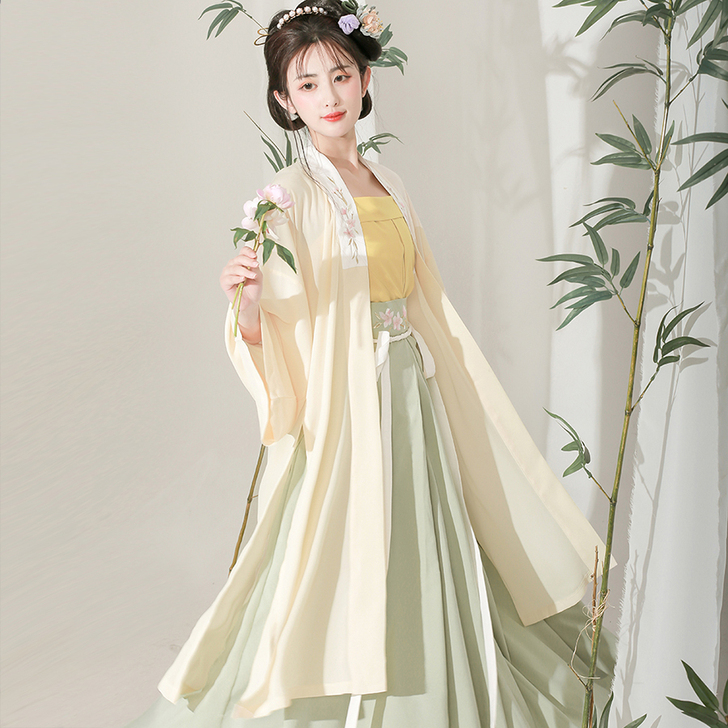 东月棠清风笺多色款宋制汉服三件套夏季日常原...