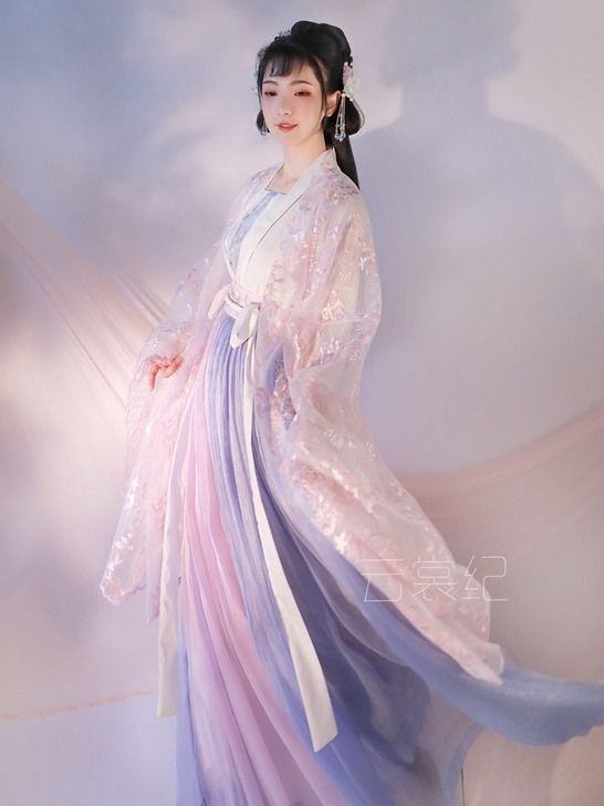 【云裳纪 律吕迢扬】春樱紫蓝 六米摆一片式...