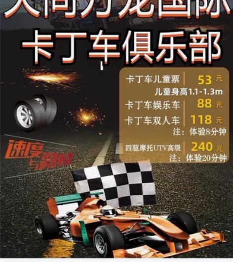 大同万龙卡丁车 儿童卡丁车元53 单人卡丁...