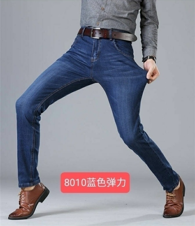 牛仔裤男2021新款夏季薄款直筒宽松款男裤...