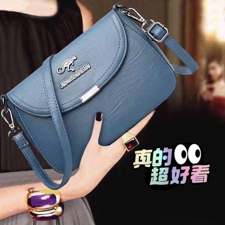 【滞留外贸订单】2021全新袋鼠真皮质感简...