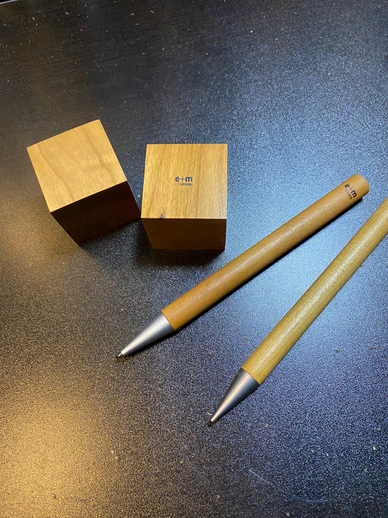 德国e+m实木桌面圆珠笔 铅笔