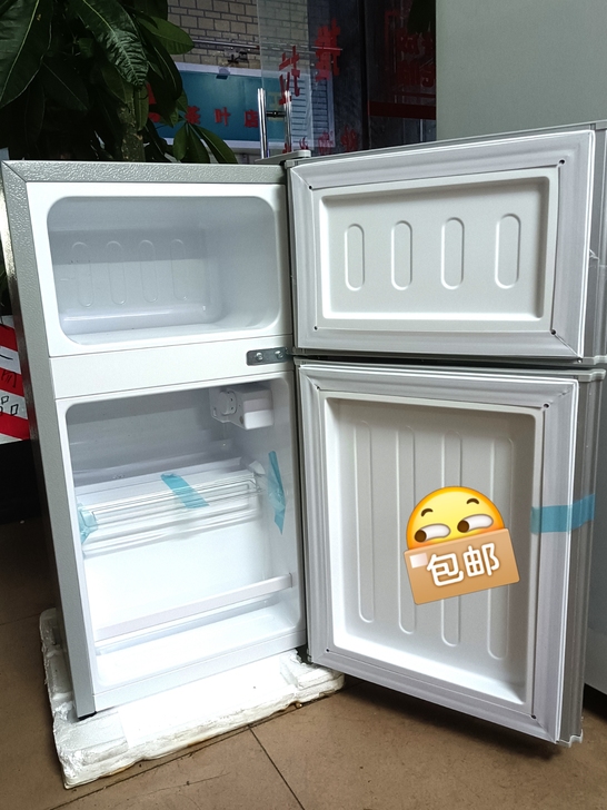 美的全新未拆封租房小冰箱冷藏冷冻双门一级能...