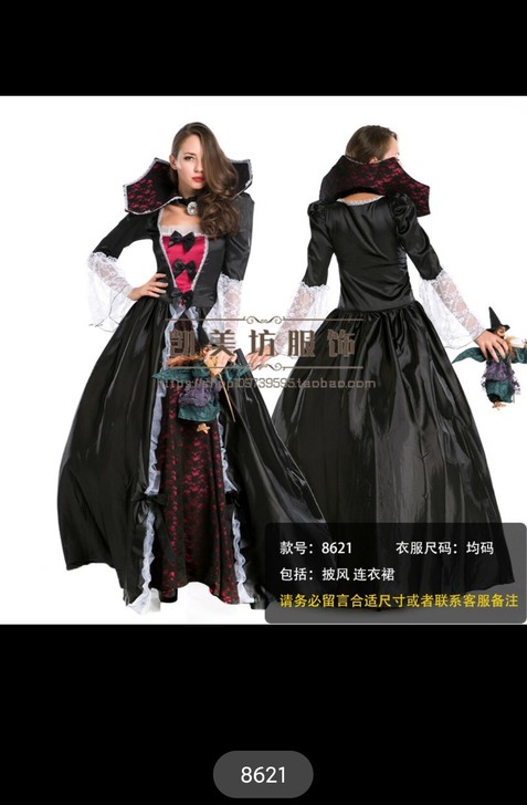 万圣节服装成人沉睡魔咒黑魔王王后cospl...