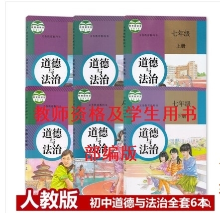二手书 人教版部编新版初中政治全套6本 道...