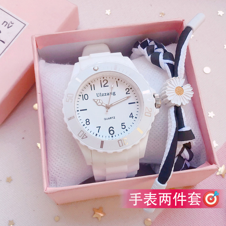 考试用手表女ins风简约气质韩版小学生初中...
