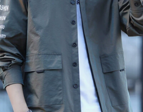 衬衫男士长袖韩版潮流百搭帅气变色衬衣秋季休...